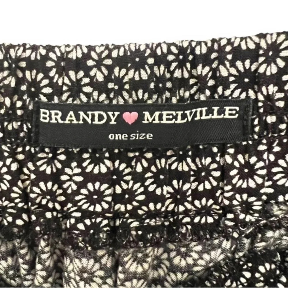 Brandy Melville Floral Daisy Print Skater Skirt - Picture 3 of 5